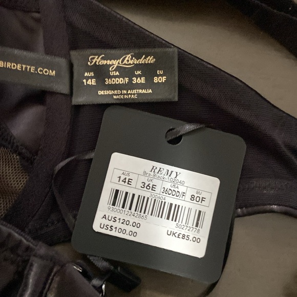 Honey Birdette Remy Black Bra - Picture 6 of 6
